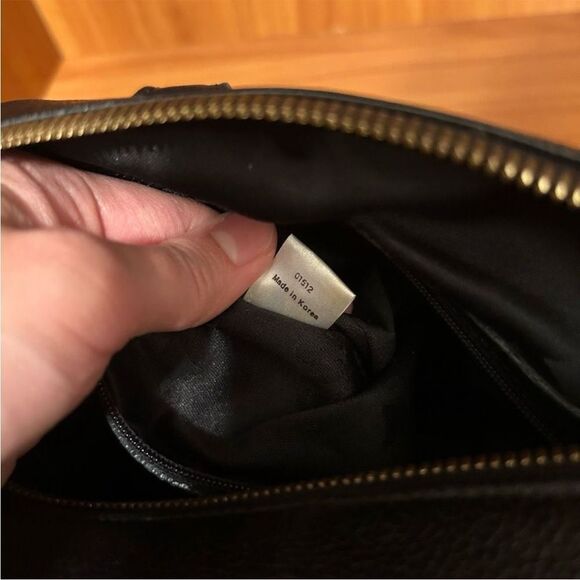 MCM Black Leather Satchel with Gold Details - Picture 6 of 12